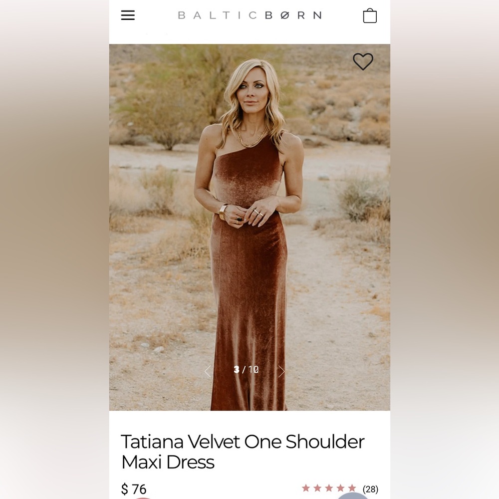 Baltic Born Tatiana Velvet One Shoulder Maxi Dress